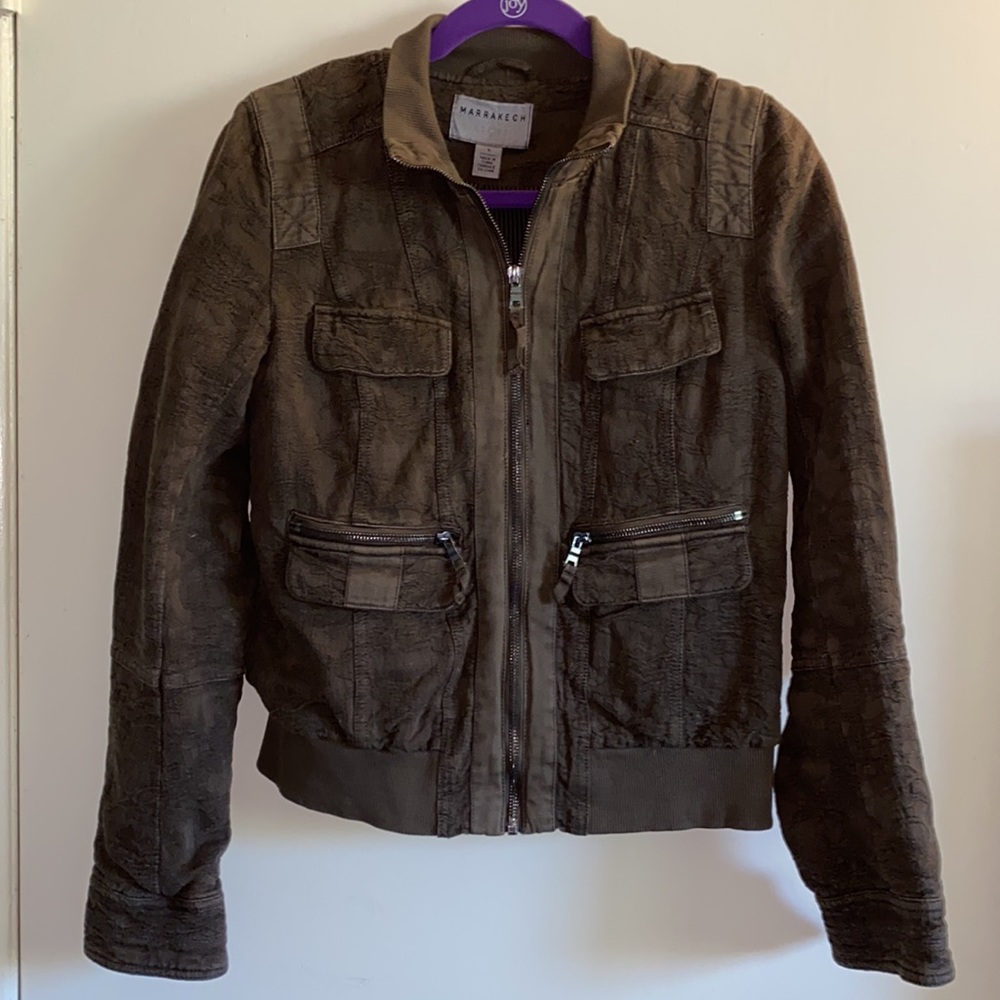 π4XHPπ Anthropologie Marrakech Colby Jacquard Bomber Jacket - Picture 3 of 8